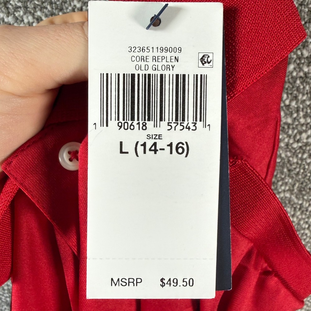 Polo Ralph Lauren Performance Polo Kids L 14-16 Red Short Sleeve Pony Logo Shirt - Picture 2 of 10